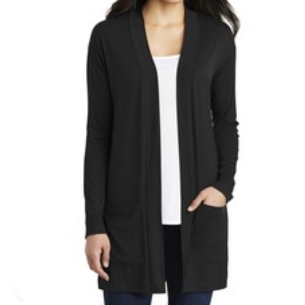 Zara Elegant Black Hooded Cardigan